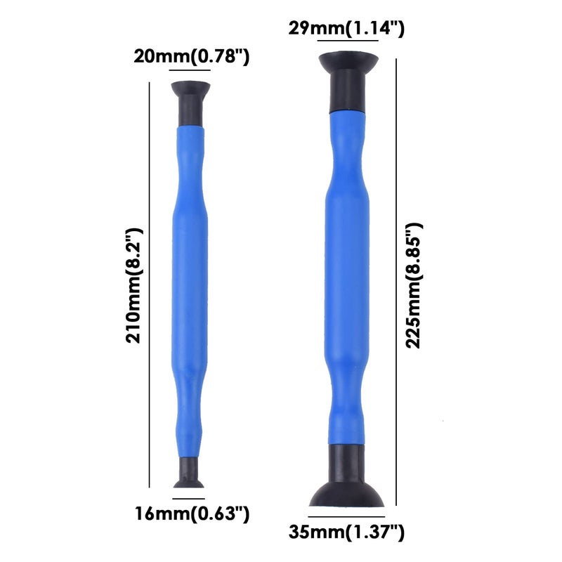 DEDC مجموعة أدوات طحن صمامات مزدوجة النهاية DEDC 2PCS مع أكواب شفط - Image 5